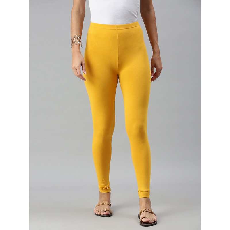 Ankle Length Leggings Cotton-Mustard
