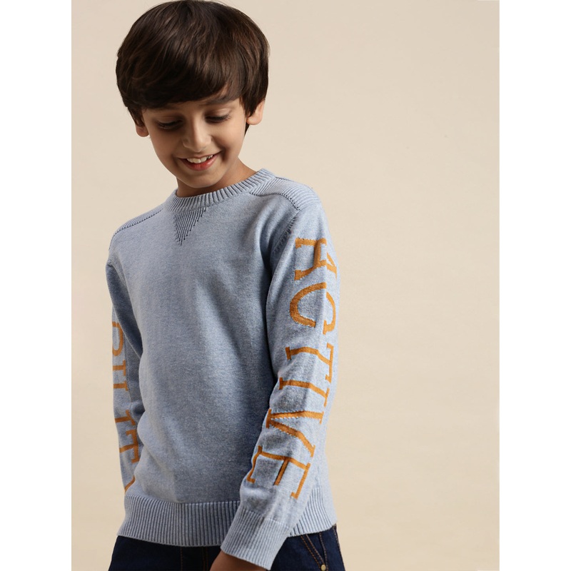 Kids – Boys Winter Sweatshirt Bright Blue Melange