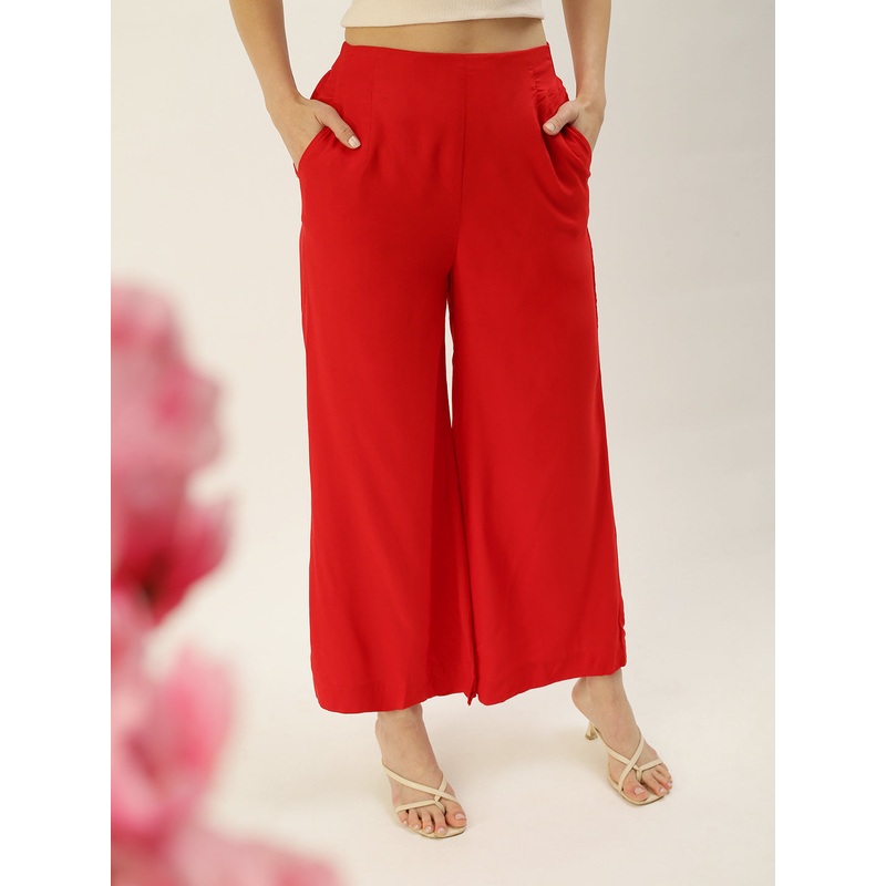 Ladies Palazzo Red|S|M|L|XL|XXL|3XL|4XL|Red|LWBPZSOWC4009010