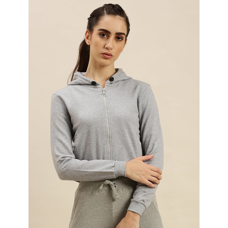 Ladies Sweatshirt Grey Melange