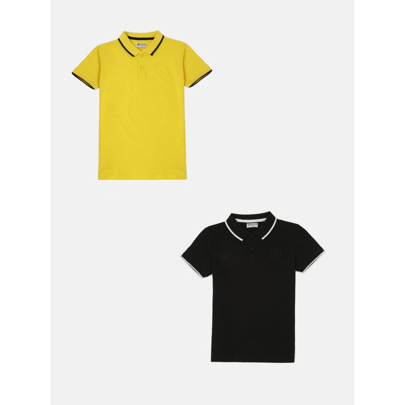 Pack of 2 Pipin Boys T-shirts Black & Yellow