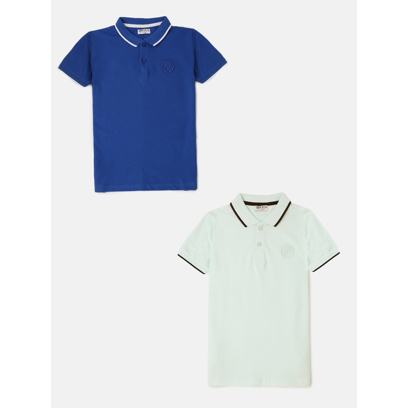 Pack of 2 Pipin Boys T-shirts Mint & Royal Blue