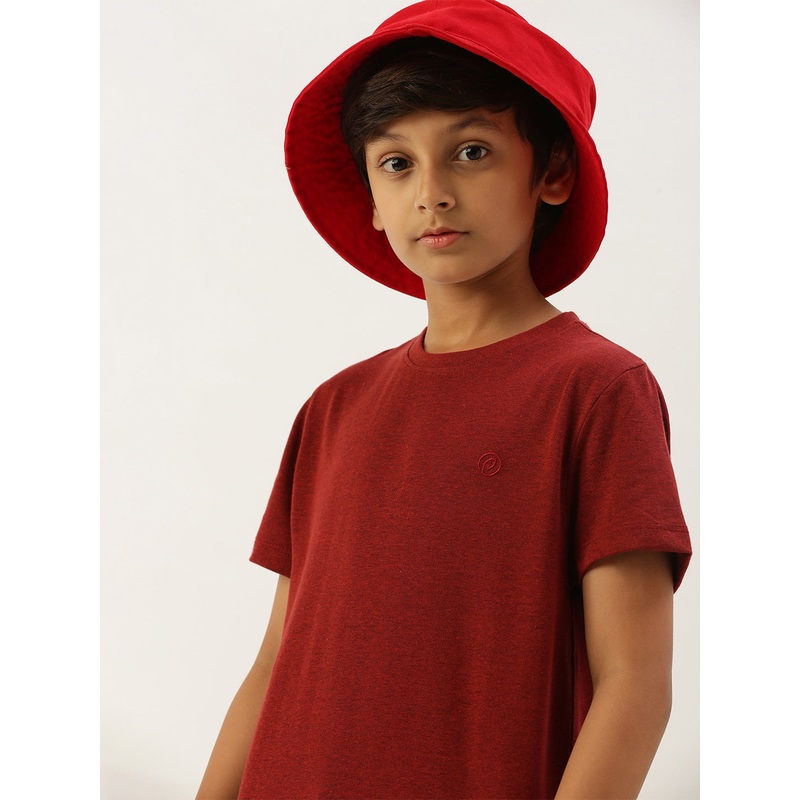 PIPIN Boys Printed T-shirt Red Melange