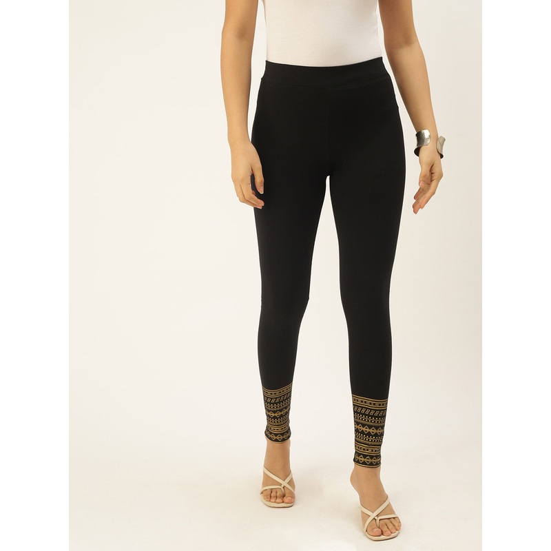 Printed Ankle Leggings-Black|S|M|L|XL|XXL|3XL|Black|LLGALAOF15060002