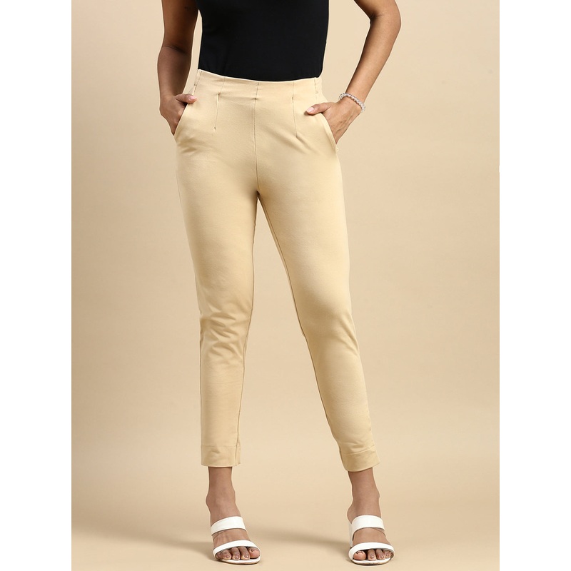 Super Stretch Kurti Pant-Beige