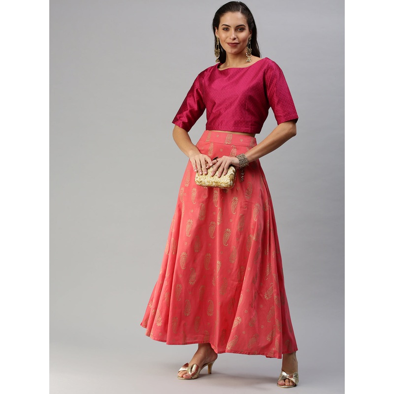 Women’s Co-Ords Sets (Skirt & Blouse) Pink & Fuchsia