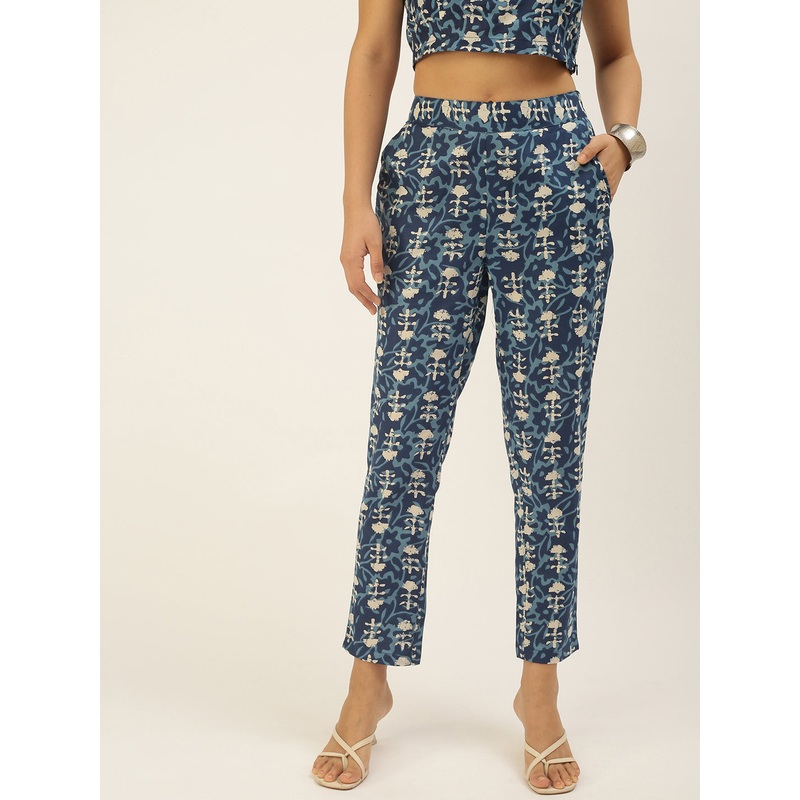 Women’s Printed Cigarette Pant Indigo