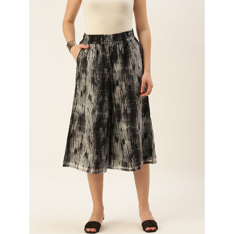 Women’s Printed Culottes Black