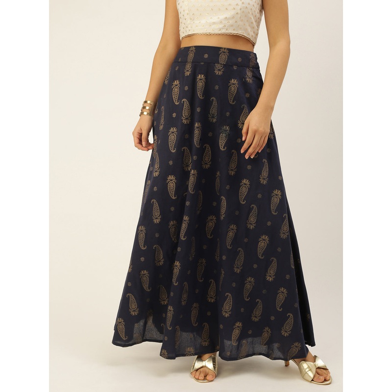 Women’s Printed Skirt Mid Night Blue
