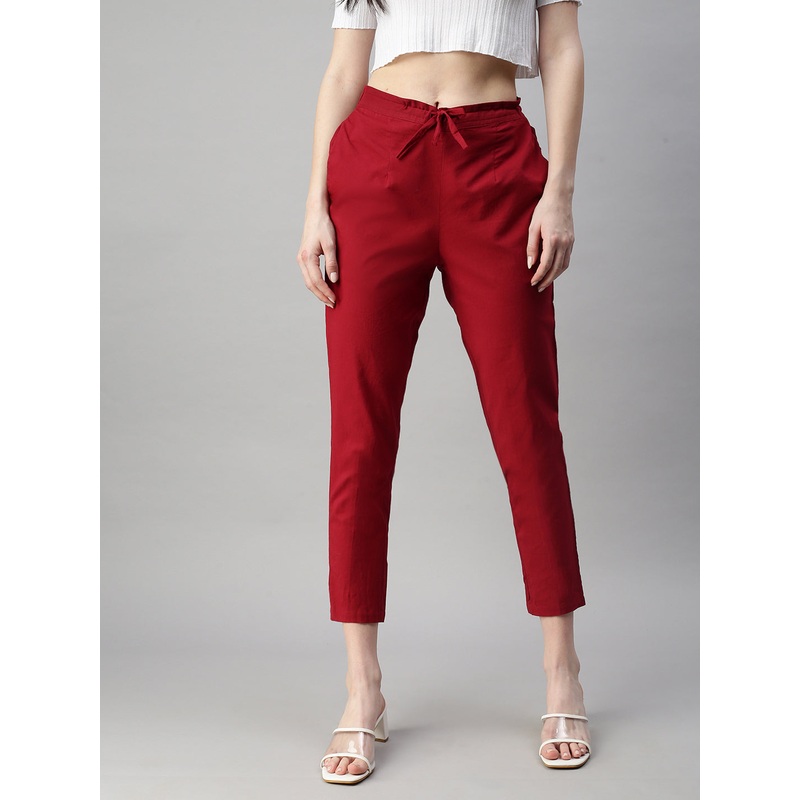 Women’s Straight Pant Maroon|S|M|L|XL|XXL|3XL|Maroon|LWBSPSOF14168007