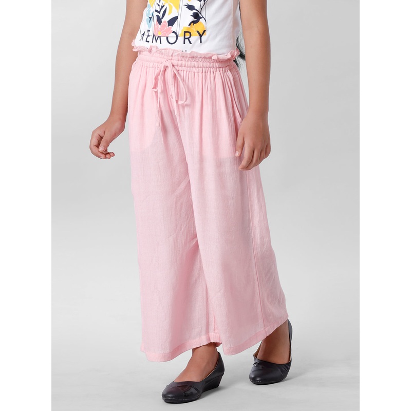 Girls Paper Bag Pant Dusty Pink