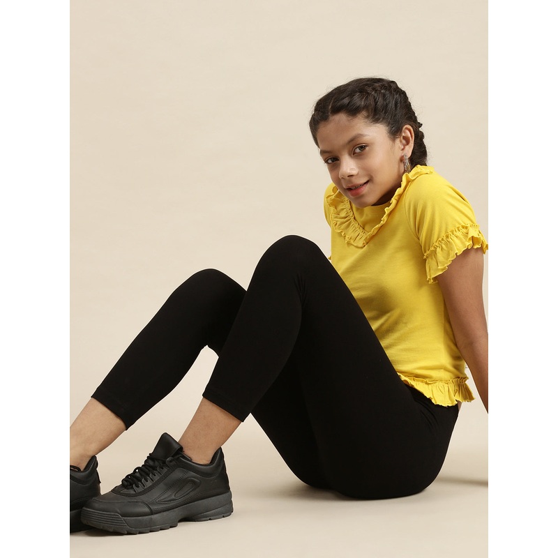 Kids – Girls 3/4TH Leggings Black