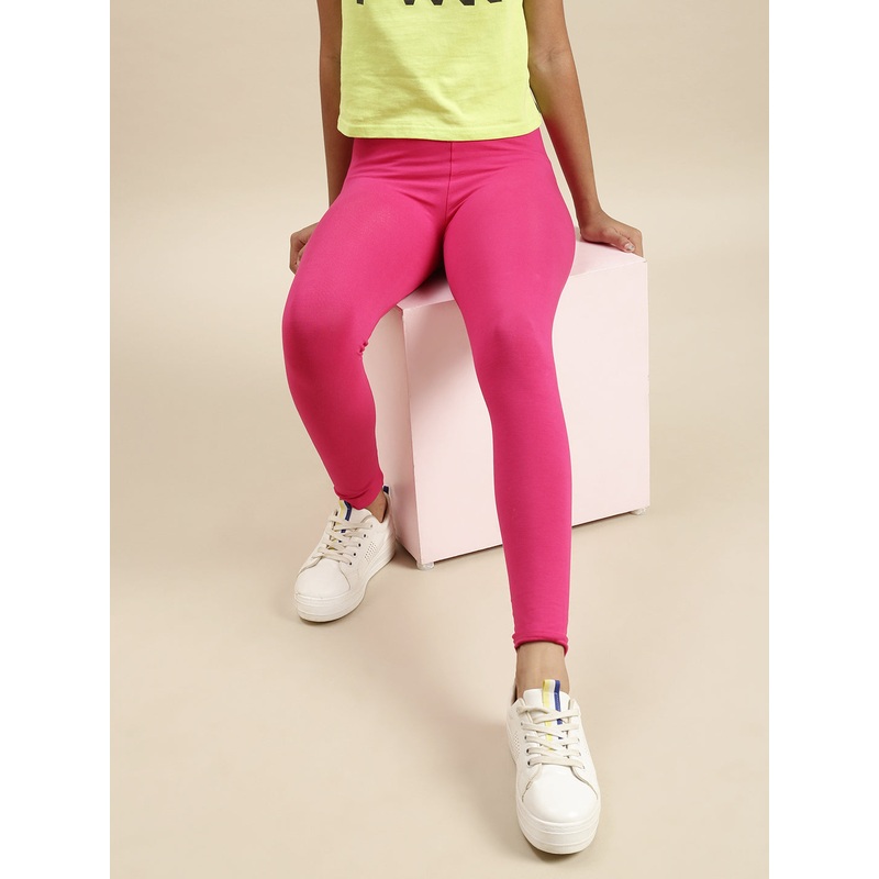 Kids – Girls Ankle Leggings Fuchsia