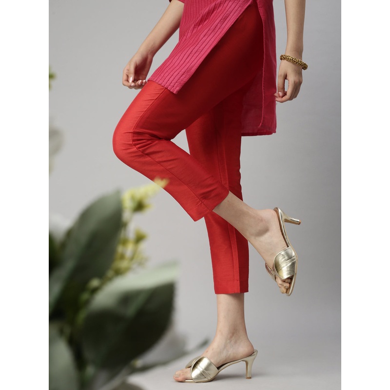 Women’s Cigarette Pant Red|S|M|L|XL|XXL|3XL|4XL|Red|LWBCPSOWC4002010