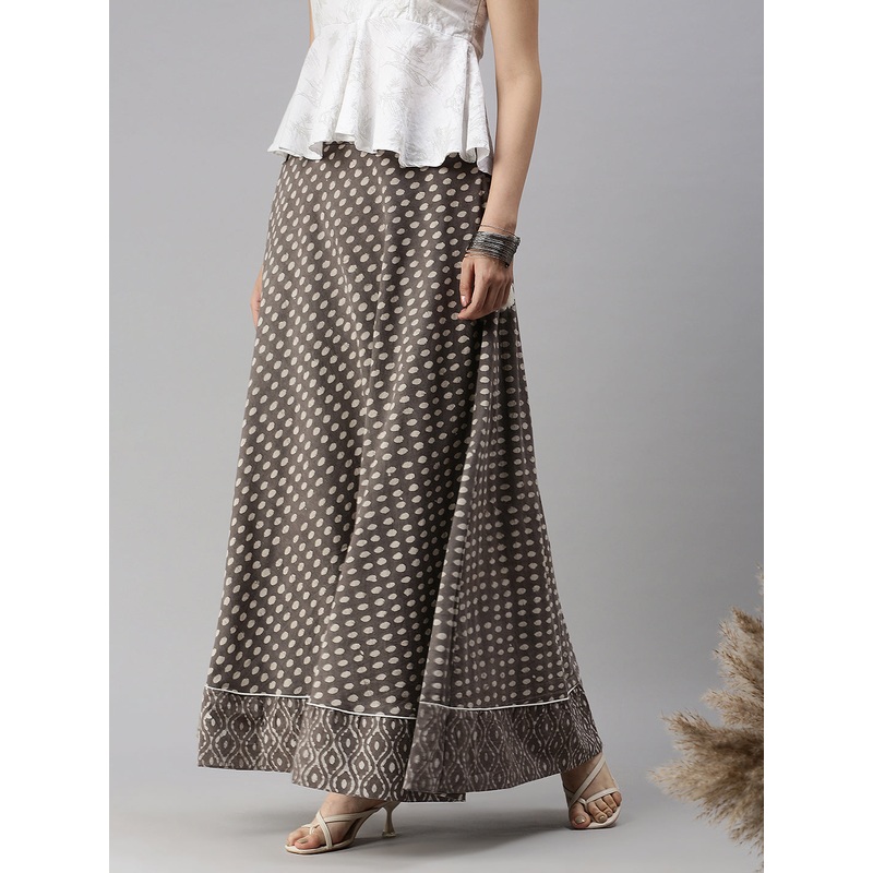 Women’s Printed Skirt Grey|S|M|L|XL|XXL|3XL|Grey|LWBSKAOF14121033