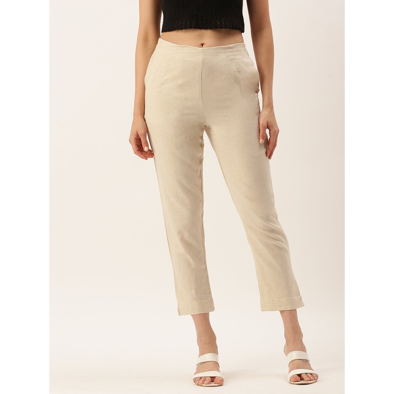 Cigarette Pant-Beige|S|M|L|XL|XXL|3XL|4XL|Beige|LWBCPSOWC4005001