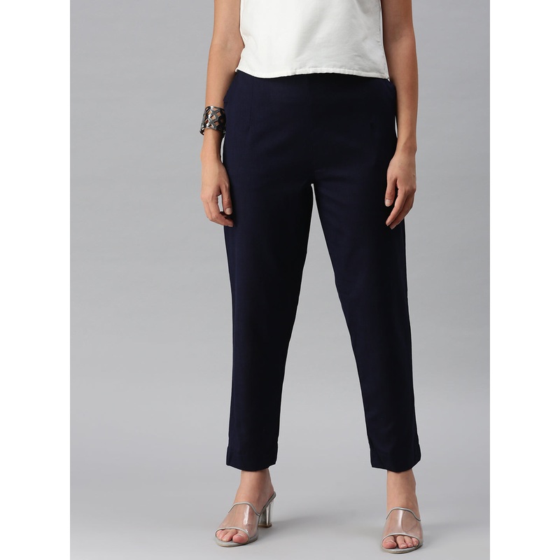 Cigarette Pant-Dark Navy Blue|S|M|L|XL|XXL|3XL|4XL|Dark Navy Blue|LWBCPSOWC4005006