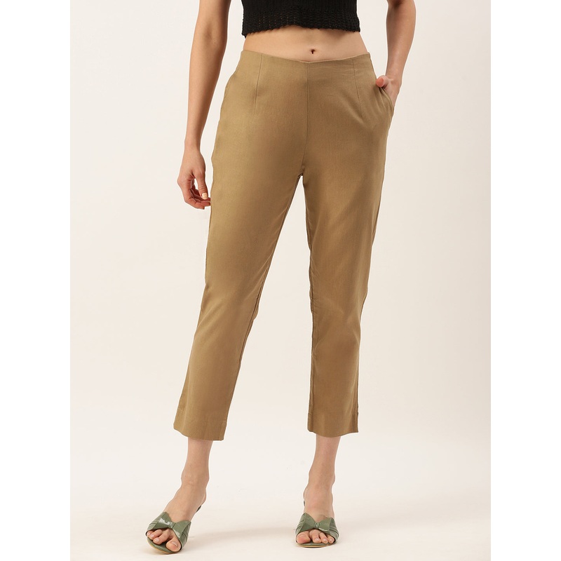 Cigarette Pant-Golden Beige|S|M|L|XL|XXL|3XL|4XL|Golden Beige|LWBCPSOWC4005082