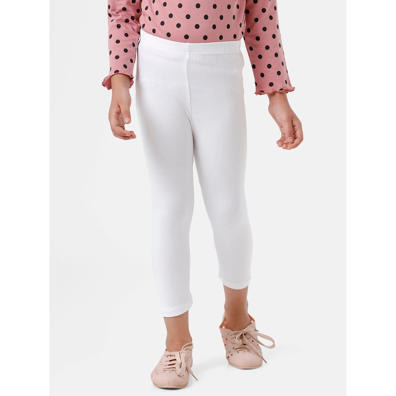 Kids – Girls 3/4TH Leggings White