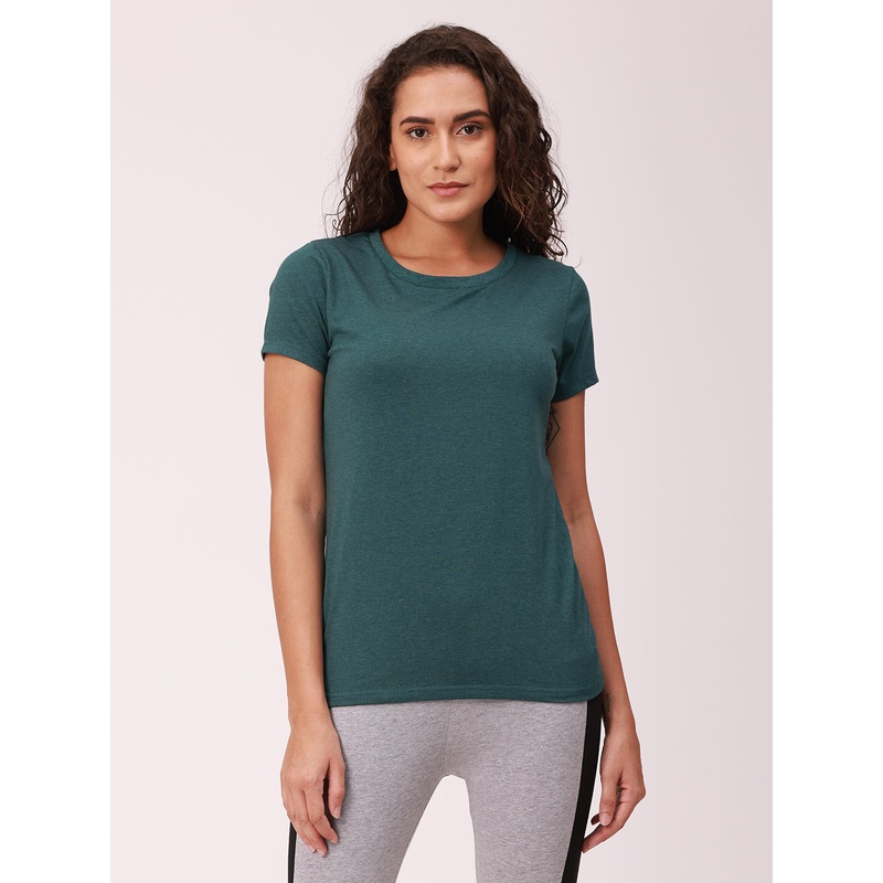 Ladies Active Wear Top Green Melange