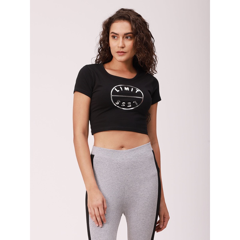 Ladies Printed Crop Top Black|S|M|L|XL|XXL|Black|LKTCTSOF14022002