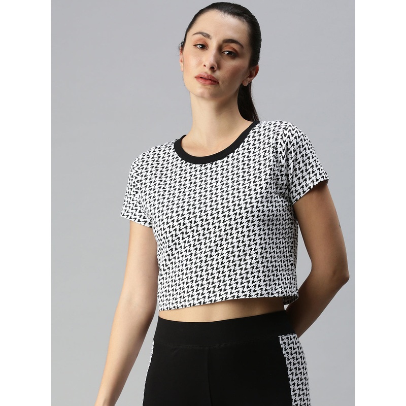 Ladies Printed Crop Top White|S|M|L|XL|XXL|White|LKTCTAOF14026011