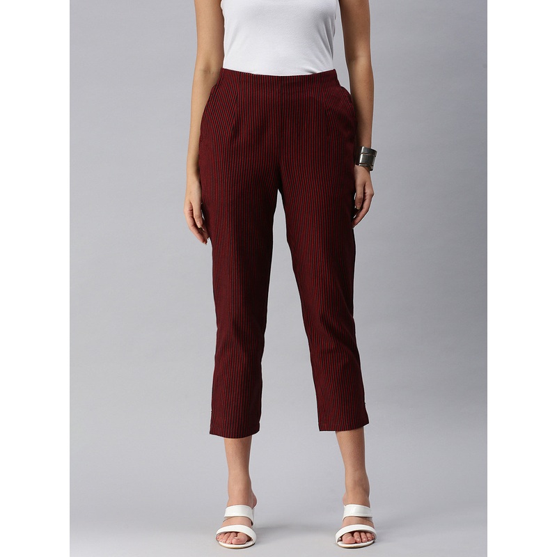 Ladies Straight Pant Maroon|S|M|L|XL|XXL|Maroon|LWBSPYDF13201007