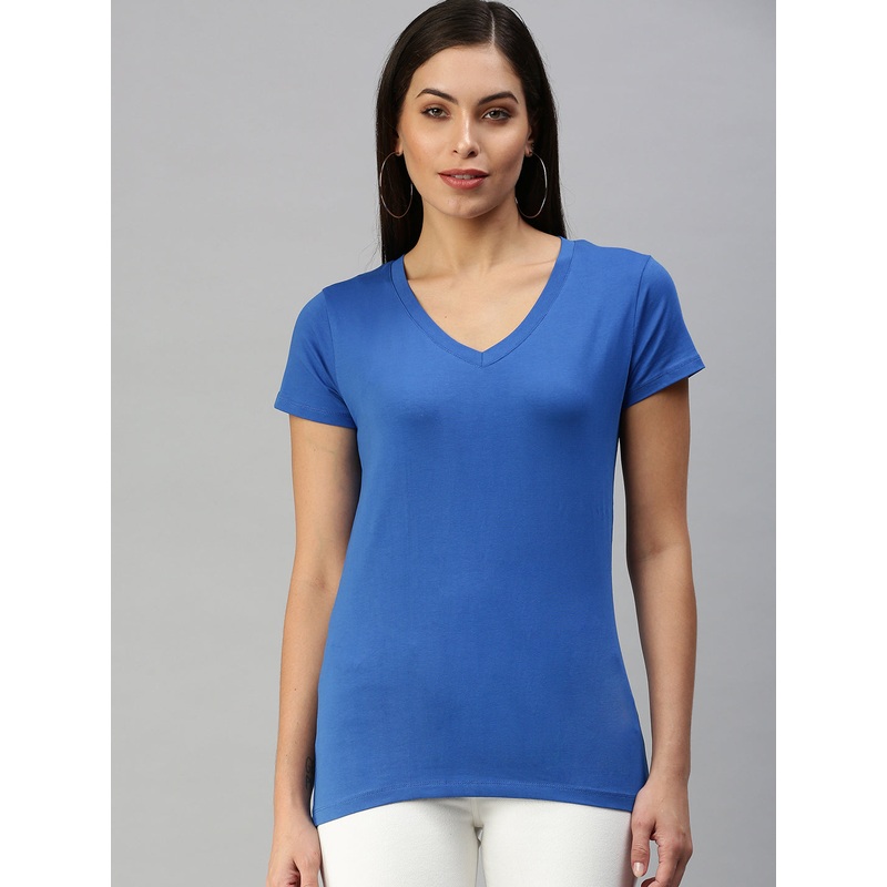 Ladies T-shirt Half Sleeve-Royal Blue
