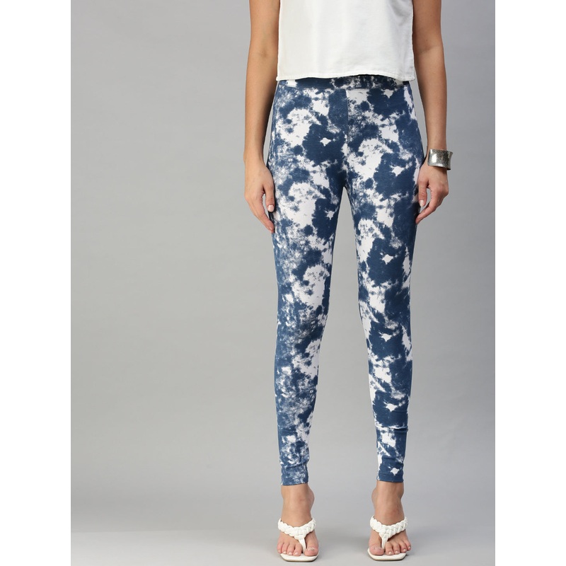 Printed Active wear Leggings Indigo