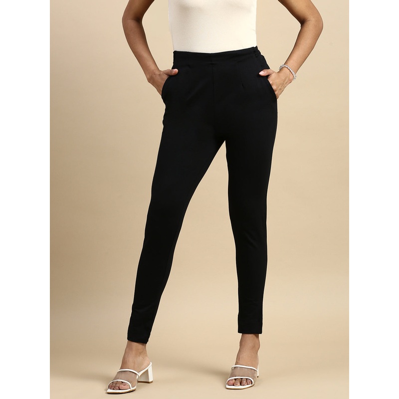 Super Stretch Kurti Pant-Black