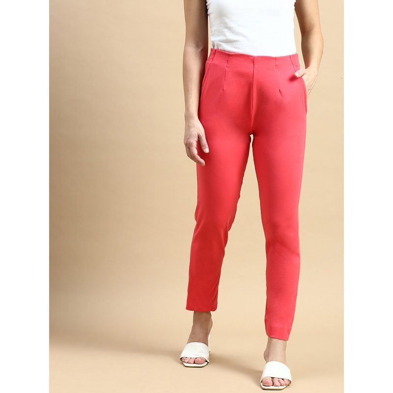 Super Stretch Kurti Pant-Coral