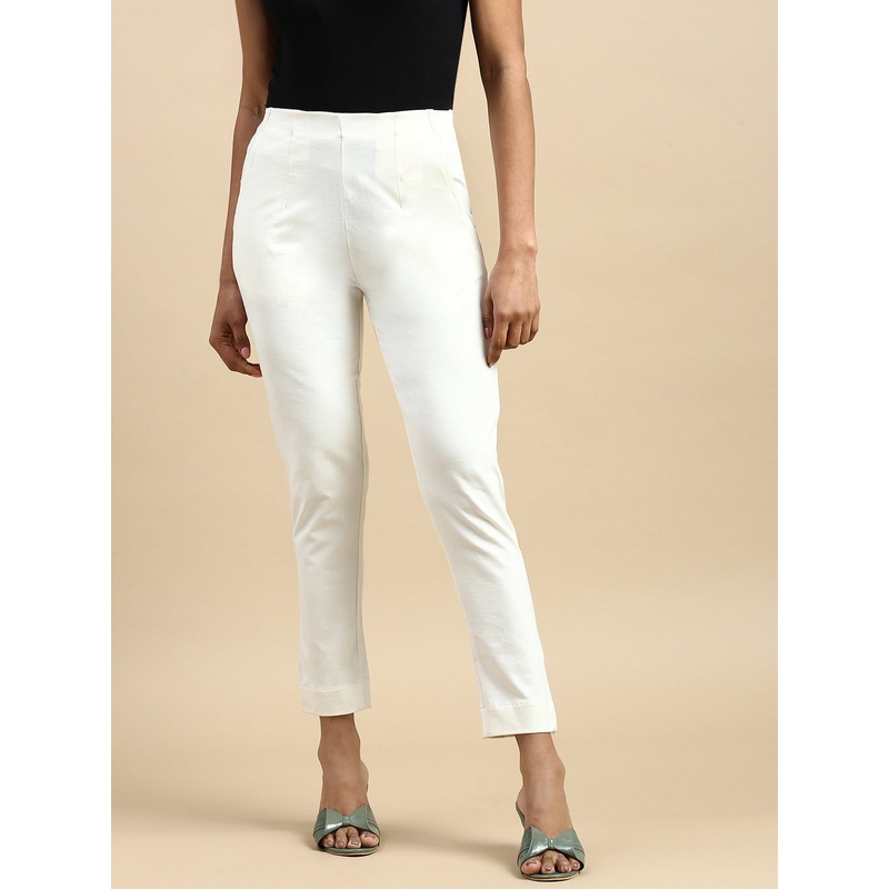 Super Stretch Kurti Pant-Offwhite