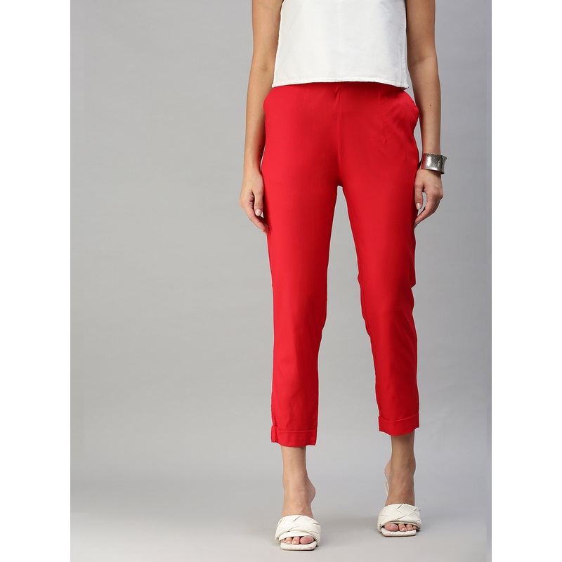 Women’s Cigarette Pant Red|S|M|L|XL|XXL|3XL|Red|LWBCPSOWC3014010