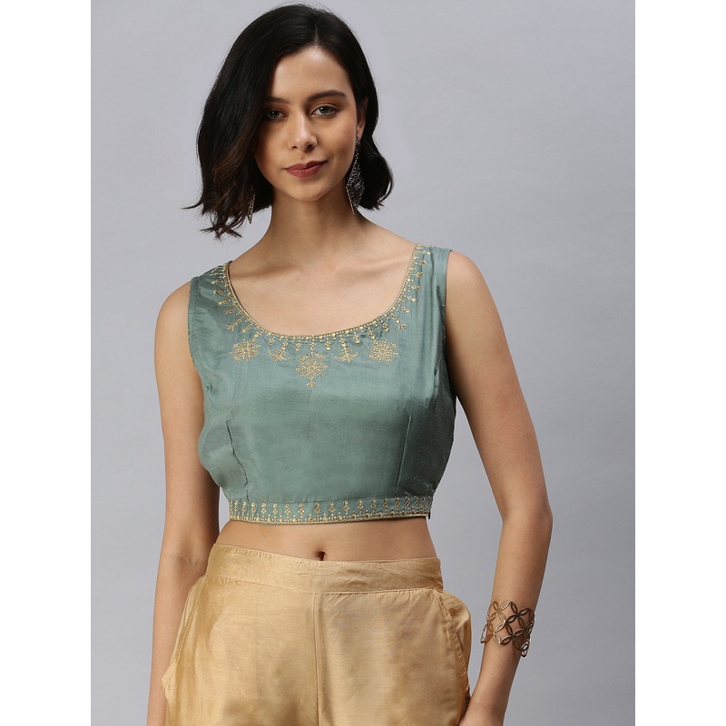 Women’s Embroidery Blouse Sea Green