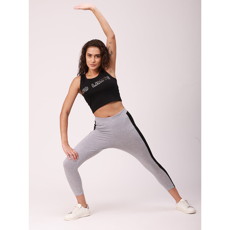 Women’s Printed Crop Top Black