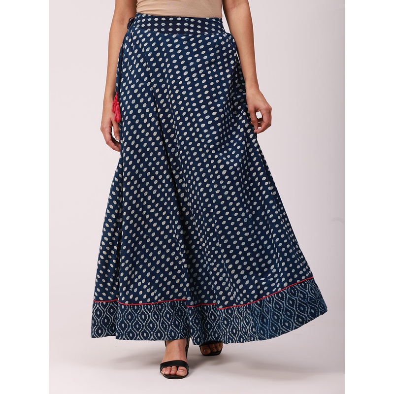 Women’s Printed Skirt Indigo|S|M|L|XL|XXL|3XL|Indigo|LWBSKAOF14121315