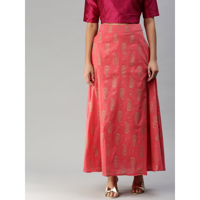 Women’s Printed Skirt Pink|S|M|L|XL|XXL|Pink|LWBSKSOF13056053