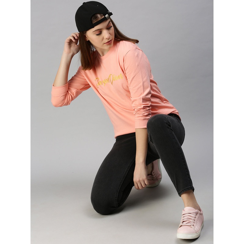 Women’s Printed Sweatshirt Peach