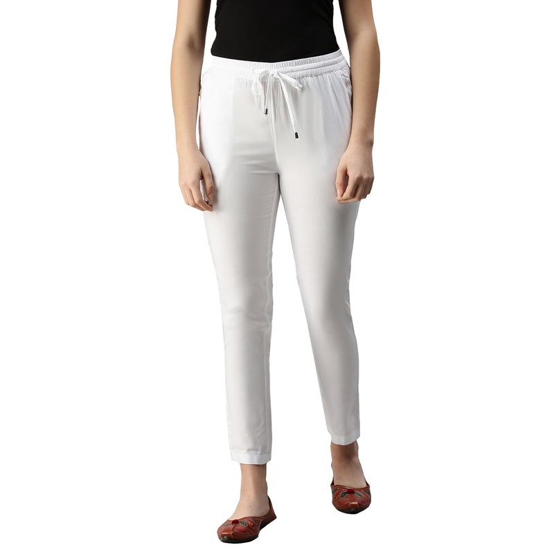 Women’s Straight Pant White|S|M|L|XL|XXL|3XL|4XL|White|LWBSPSOWC4001011