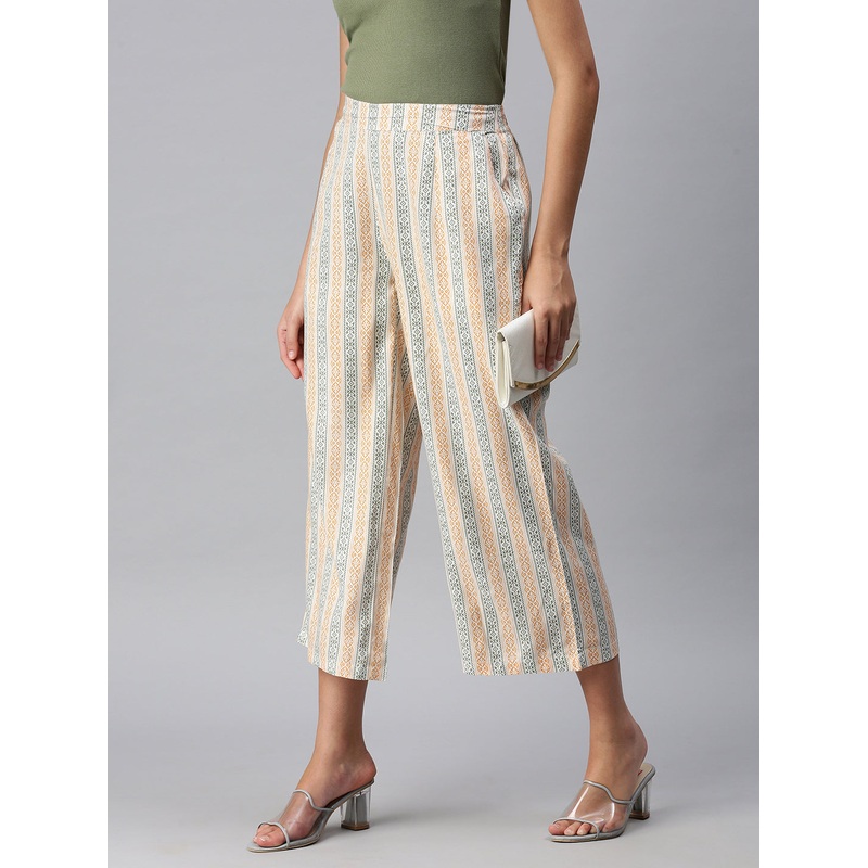 Womens Printed Palazzo White|S|M|L|XL|XXL|3XL|White|LWBCPZAOF14178011