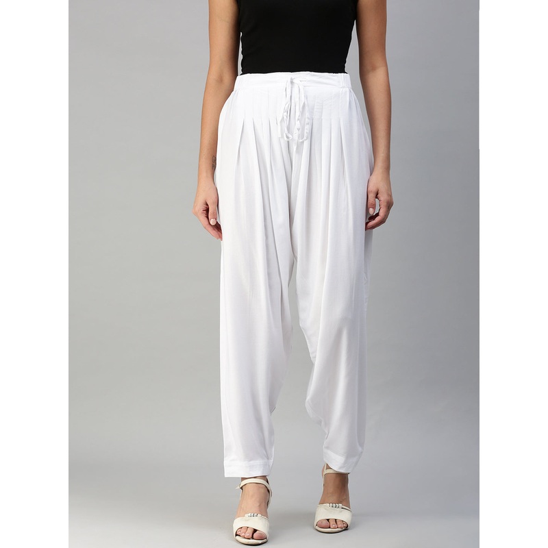 Womens Salwar Dhoti Pant White