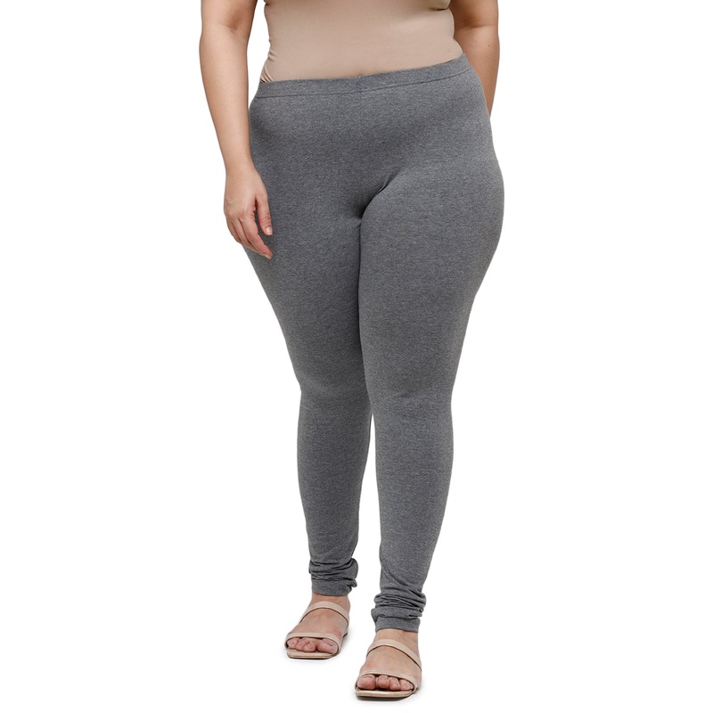 Churidar Leggings-Anthra Melange