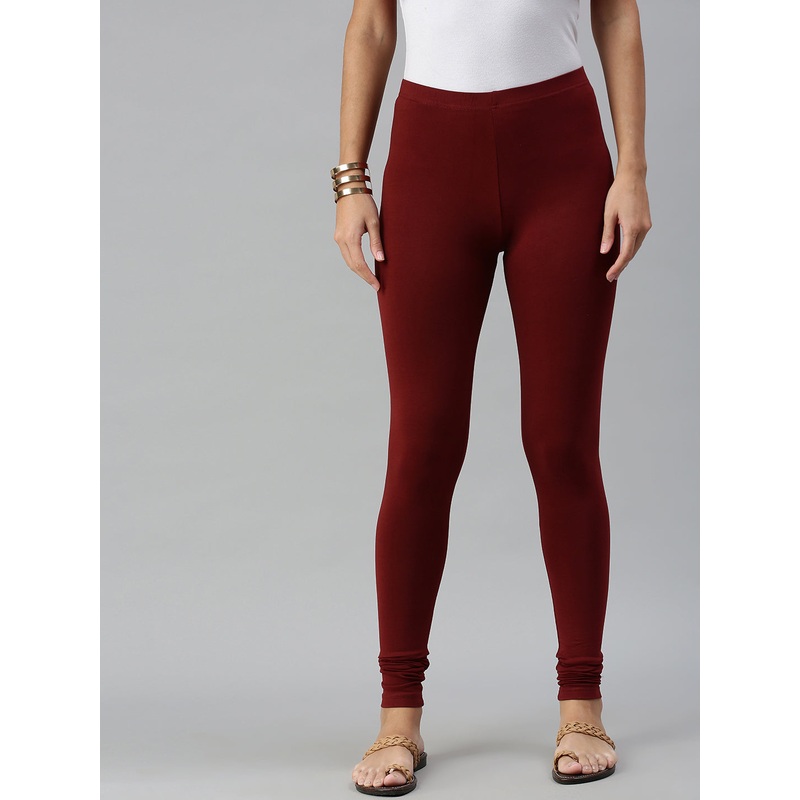 Churidar Leggings-Dark Maroon|S|M|L|XL|XXL|3XL|4XL|Dark Maroon|LLGCHSOPC200207