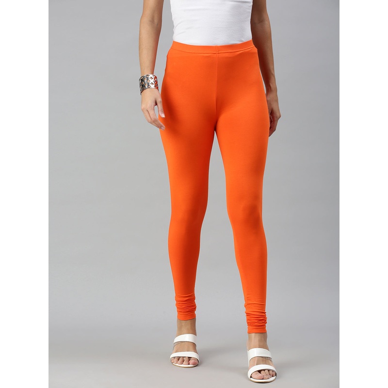 Churidar Leggings-Orange|S|M|L|XL|XXL|3XL|4XL|Orange|LLGCHSOPC200050