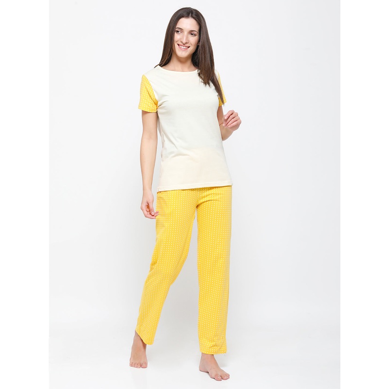 Ladies Printed Pyjama Set Solar Power