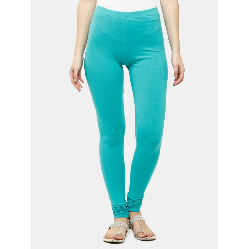 Ladies Superior Chudidhar Leggings Light Emerald Solid Cotton