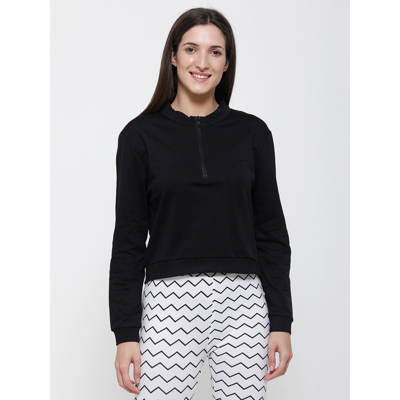 Ladies Sweatshirt Black|S|M|L|XL|XXL|Black|LSSFSSOF13029002