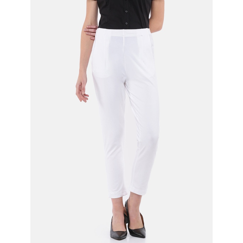 Women’s Cigarette Pant White|S|M|L|XL|XXL|White|LKBCPSOC2015011