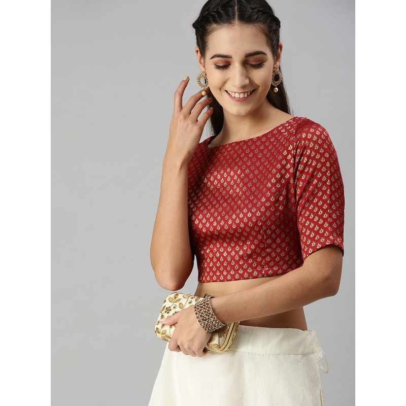 Women’s Printed Blouse Maroon|S|M|L|XL|XXL|Maroon|LWBCTSOF13101007