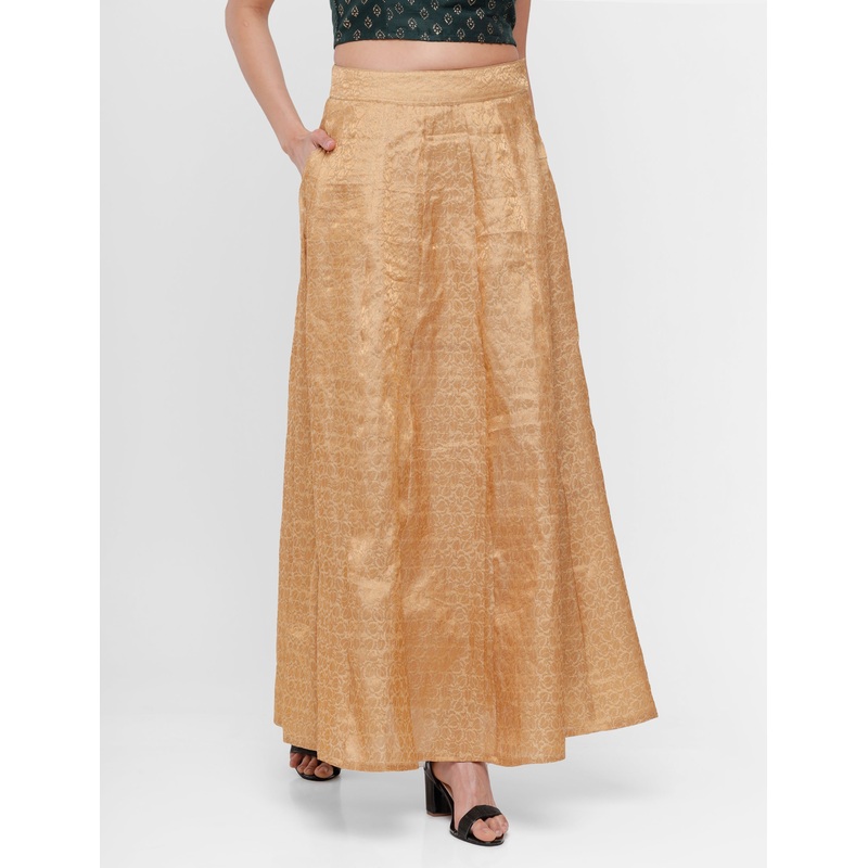 Women’s Printed Skirt Gold|S-M|L-XL|XXL-3XL|Gold|LWBSKJCF13064102